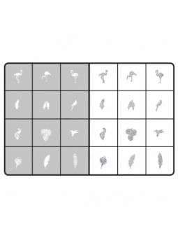 Airnails Stencil Exotic Birds