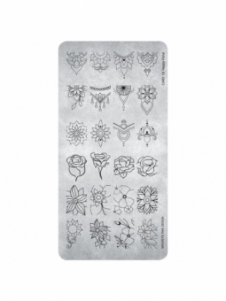 Stamping Plate 18 Happy Floral