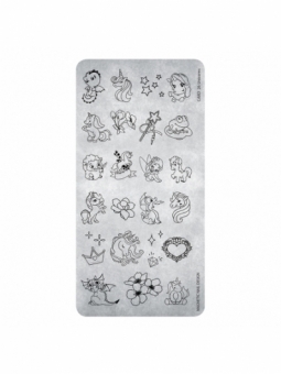 Stamping Plate 25 Unicorns